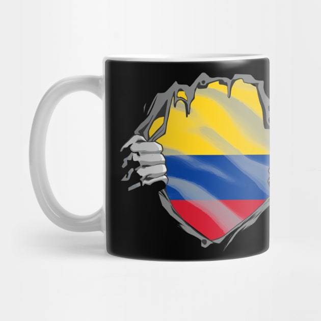 Proud Colombia Flag, Colombia gift heritage, Colombian girl Boy Friend by JayD World